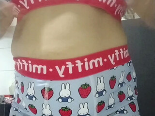Sexy Filipina Milf, Playing In Her Miffy Bra & Panties