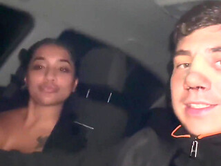 My Busty Wife Gets Horny in the Car and Gives Me a Blowjob While I'm Driving - Yasmina Khan