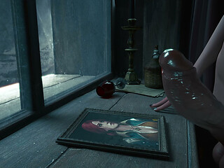 Ciris Nighttime Fun - Futanari Cum on Redhead Triss Portrait 3D Animation