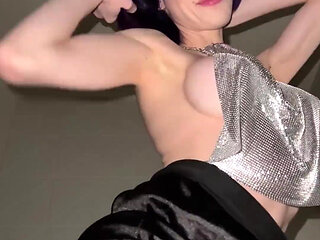 Purple-Haired Siren: A Club-Ready Tease that Sets the Night on Fire
