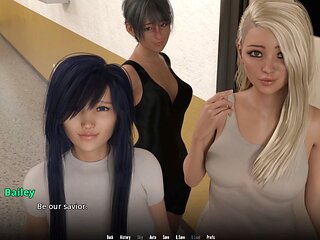Naked at school in the run of shame featuring big boob mommy