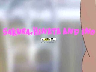 Sakura Futanari Fucks Ino and Hinata - Naruto Was Eating Ramen P56