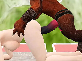 Red giant monster hard fuck with big dick