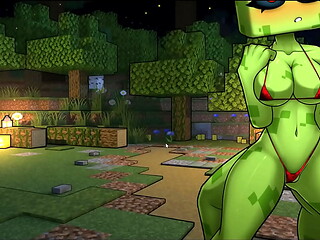HornyCraft [ Parody Hentai game PornPlay ] Ep.41 Witch is testing potion to grow GIANT COCK !