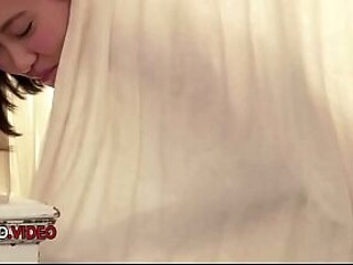 Asian lingerie model gives intimate toy play webcam show