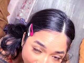 Beautiful half asian stepsister POV fuck