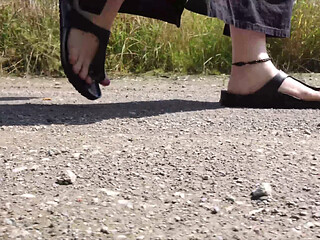 Little Walk with Puddles in Birkenstocks