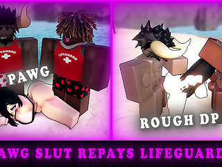 SLUT Pays Back Lifeguards and DRAINS Their BBCS (ROBLOX)