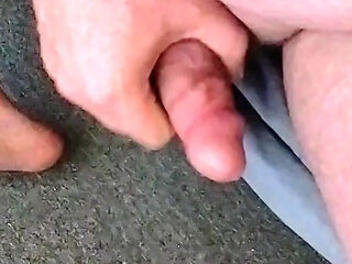 Grandpa wanking and cumming a big load stopping half way through to wipe the camera