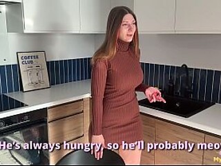 My horny neighbour got so wet that she wouldnt let me leave without fucking her!