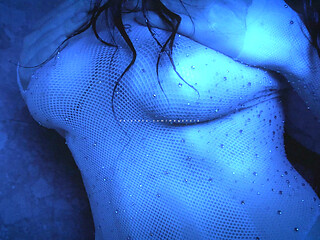 ASMR Natural Big Boobs Play Wet Body POV