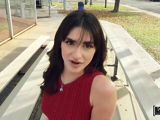 Naughty Mia Taylor Gets A Present Box With Anal Plug!