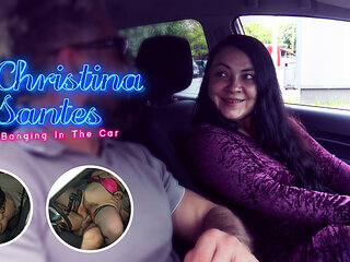 Hairy Christina Santes Banging In The Car