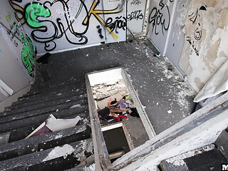 Crazy Brazilian housewife craves wild anal sex in abandoned building