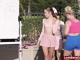 Wild Strip Game Show: Loser Teen Recites National Anthem and Undresses