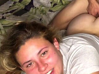 Anal fuck makes horny boyfriend finish his cock fast inside her