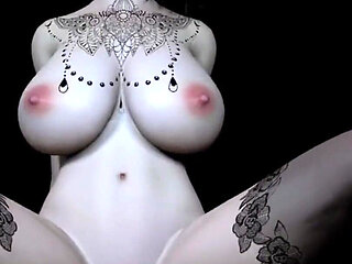Bigboob Wife Ride the Cock - 3D Animation