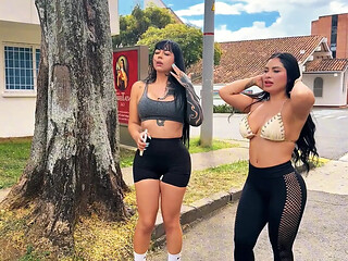 Fit Colombian girls get lost in Cali and find a stranger to pleasure.