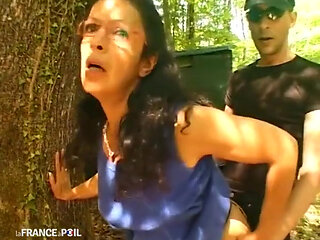 Arab Mature with Glasses Getting Fucked Outdoor