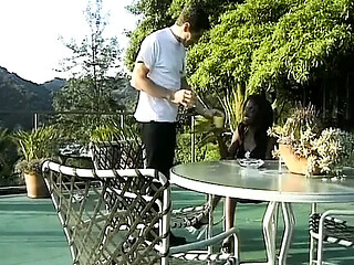 An Oiled Ebony Babe From Germany Wants to Have an Outdoor Fuck