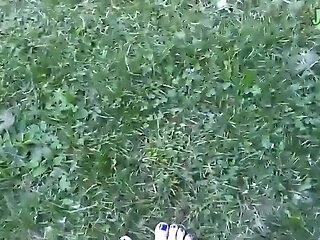 Asian Goddess Worship Series 006 Bare Feet Walking Outdoors Vol 1 Finally Good Weather on Where I Am at! I Take off My Runners