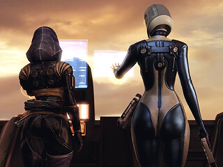 Space Commander Ava Futa Girl 3D Animation - Universal Defenders