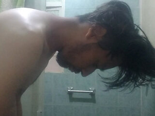 Jerking off before I get in the shower