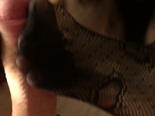 Pantyhose Footjob