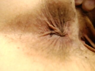 Sweet Closeup Hairy Winkling Tight Brown Little Asshole