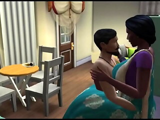 SaluAunty Clunches In Her Round Fat Ass
