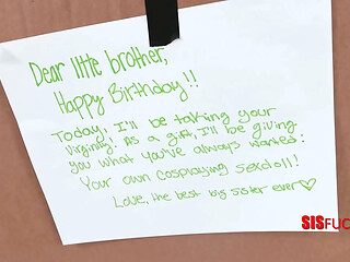 Birthday Gift Stepsis Fingers Herself Then Takes His Virginity