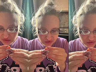 Asmr Chew Sound Effect with Slow Motion