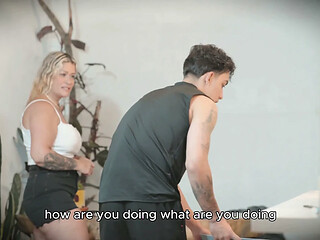 Colombian Blonde Stepmom Fucks Her Stepson with Big Cock Until He Cums Inside Her!