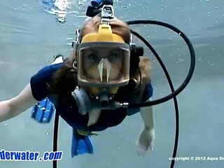 Full Face Scuba masturbation: Solo, Fetish  Dildo Porn