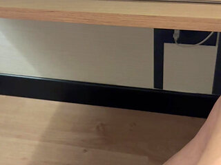 I masturbate reflected in the mirror