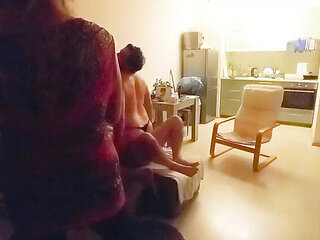 Blonde Hotwife Pegs Bi Cuckold Hubby in Wild Threesome