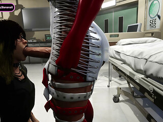 Futa Nurse Treats Patient with Her Cock