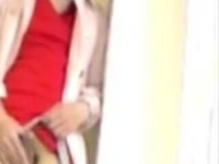 Cute Japanese Crossdresser Jacks Off in a Dress