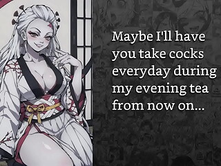 [FayGrey] [Roleplay Daki whores you out to horny men for her amusement] (Joi AnalDestruction ThroatFuck Humiliation Degradation Sissification Chastity)
