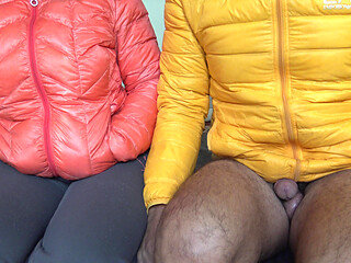 Older stepmom gives virgin stepson first handjob of his life.