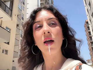 Katty West Lost Game Cumwalk - Public Blowjob Facial with Stranger Guy