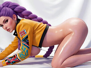 Rumi from KPOP Demon Hunters Dancing Naked (Cartoon 3D Ai) 01