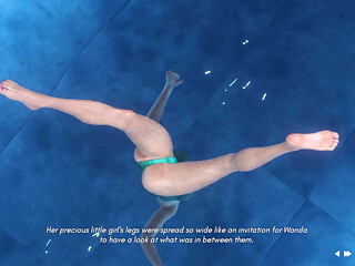 Mrs Denvers 17 Wanda and Lois Spend Quality Time Together in Swimingpool