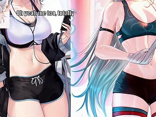 Two futas discover you all alone in the park