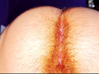 Close-up of hairy butt during my pregnancy