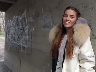 German pretty teen shows her talents at private casting fuck