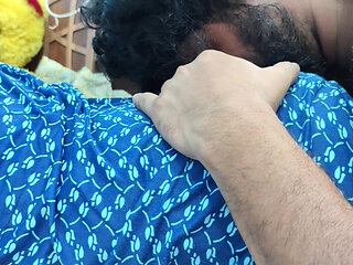 Mallu Couple Hot Nighty Fuck and Lip Lock Romance in Bedroom Part - 4