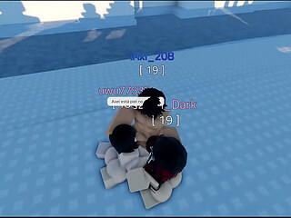 Trio con unas amigas en roblox