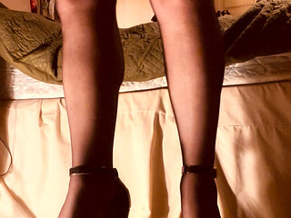 While the wife's away, the crossdresser husband will play!