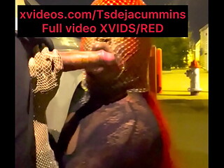 ts deja Cummins sucking a straight security guard in the yard